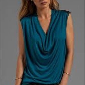 Teal Sleeveless Blouse